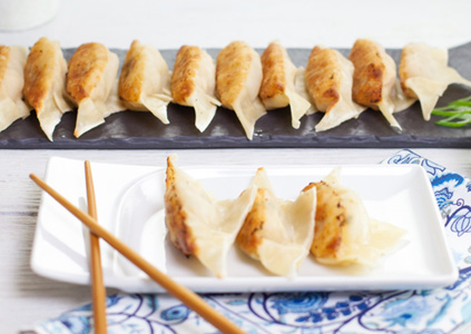 Chinese Shrimp and Chive Pot Stickers