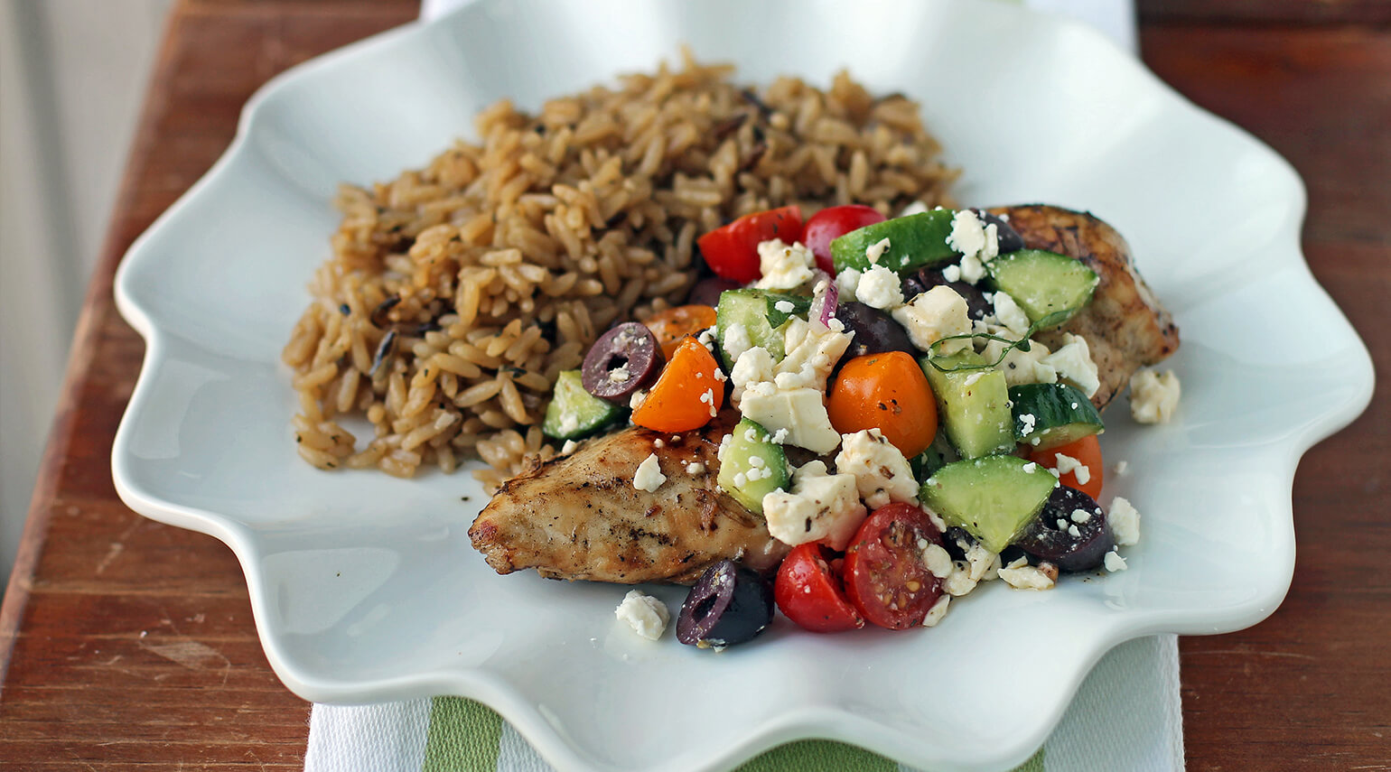 Mediterranean Topped Grilled Chicken