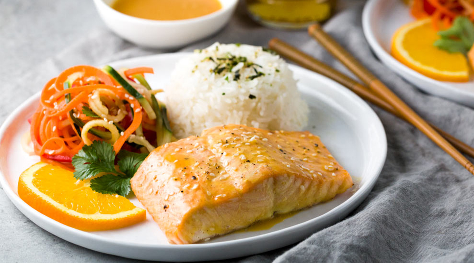 Pan Roasted Citrus Soy Glazed Salmon