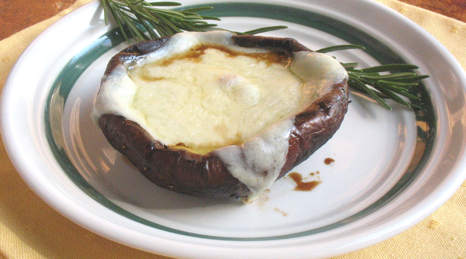 Grilled Portabella Mushrooms with Fontina Melt 