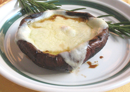 Grilled Portabella Mushrooms with Fontina Melt